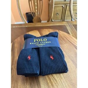 6 PACK POLO RALPH LAUREN CLASSIC SPORT MEN'S CREW SOCKS SIZE 10-13